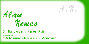 alan nemes business card
